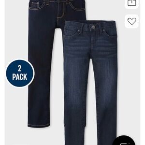 Children’s Place Girls 16 Plus Denim Skinny Jeans 2-Pack - Dark Blue